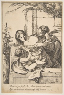 Holy Family with Palm, 1639. Creator: Laurent de la Hyre.