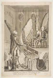 Préparatif pour le départ du Prince et Princesse des Nabots. L'incomparable Baron ..., 18th century. Creator: Unknown.