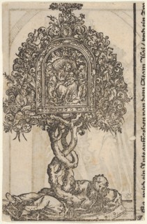 A Golden Reliquary with the Tree of Jesse, from the Large Series of Wittenberg Reliquaries, 1509. Creator: Lucas Cranach the Elder.