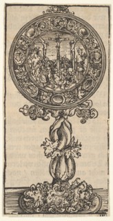 A Silver-Gilt Pacifical with a Crucifixion, from the Large Series of Wittenberg Reliquaries, 1509. Creator: Lucas Cranach the Elder.