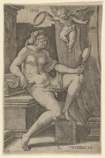 Prudence, from the series The Seven Virtues, 1530. Creator: Lucas van Leyden.