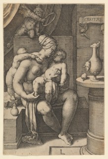 Charity, from the series The Seven Virtues, 1530. Creator: Lucas van Leyden.