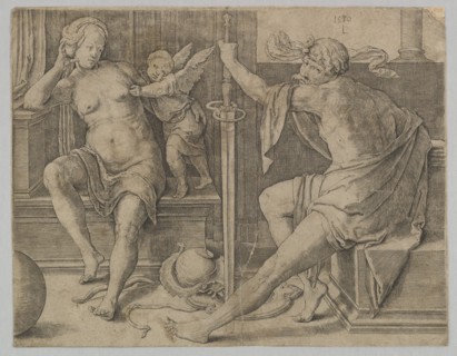 Mars, Venus and Cupid, 1530. Creator: Lucas van Leyden.
