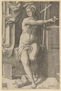 Faith, from the series The Seven Virtues, 1530. Creator: Lucas van Leyden.