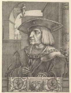 Emperor Maximillian I, 1520. Creator: Lucas van Leyden.