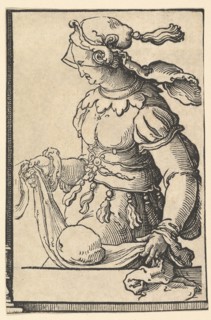 Cumean Sibyl, from the series of Sibyls, ca. 1530. Creator: Lucas van Leyden.