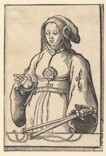 Agrippine Sibyl, from the series of Sibyls, ca. 1530. Creator: Lucas van Leyden.