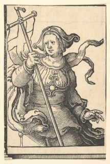 Phrygian Sibyl, from the series of Sibyls, ca. 1530. Creator: Lucas van Leyden.
