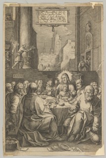 The Last Supper, from The Passion of Christ, ca. 1623. Creator: Ludovicus Siceram.