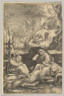The Agony in the Garden, from The Passion of Christ, ca. 1623. Creator: Ludovicus Siceram.