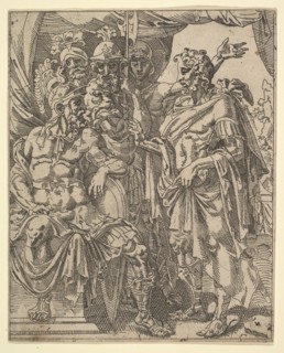 Achior Pleading with Holofernes for the Israelites, from The Story of Judith and Holofernes. Creator: Dirck Volkertsen Coornhert.