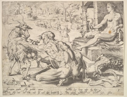 Asher, from the series The Twelve Patriarchs, 1550. Creator: Dirck Volkertsen Coornhert.