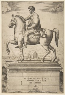 Equestrian Statue of Marcus Aurelius, 1515-27. Creator: Marco Dente.