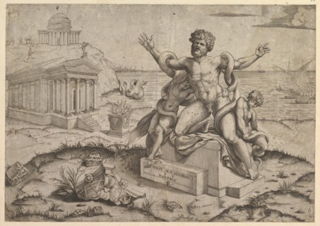 Speculum Romanae Magnificentiae: Ancient bas-reliefs with Laocoon, ca. 1516-20