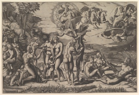 The Judgment of Paris, 1515-27. Creator: Marco Dente.