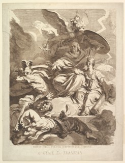 To the Genius of Franklin, 1779. Creator: Marguerite Gerard.