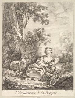 The Amusement of a Shepherd Girl. Creator: Marie Madeleine Igonet.