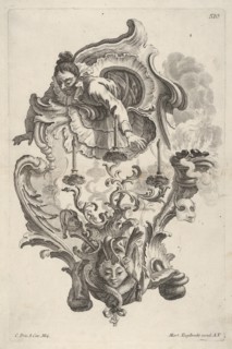 Sconce Representing Winter, from 'Wand-Leuchter die 4 Jahrseiten vorstellend', ca. 1730-56. Creator: Martin Engelbrecht.