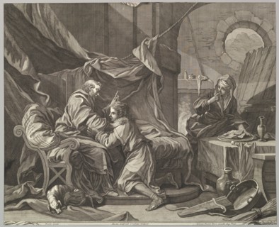 Isaac Blessing Jacob, 18th century. Creator: Martin Gottfried Crophius.