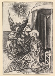 The Annunciation, ca. 1435-1491. Creator: Martin Schongauer.