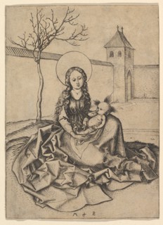The Madonna and Child in the Courtyard, ca. 1435-1491. Creator: Martin Schongauer.