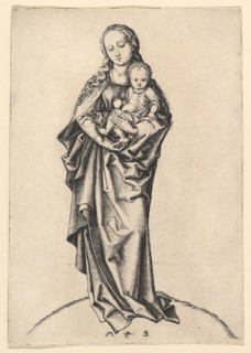 Virgin and Child with an Apple, ca. 1475. Creator: Martin Schongauer.