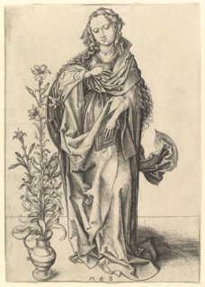 The Annunciation: The Virgin, ca. 1435-1491. Creator: Martin Schongauer.