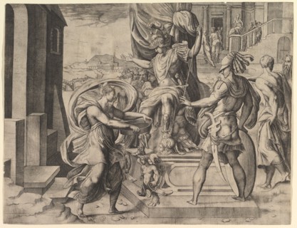 The Vestal Virgin Tuccia, mid-16th century. Creator: Master FG.