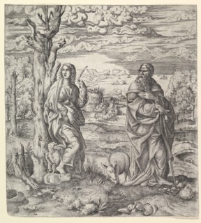 Saint John and Anthony in a Landscape, ca. 1544-45. Creator: Master IQV.