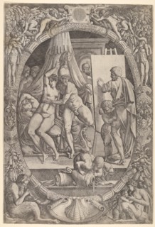 Apelles Painting Alexander and Campaspe. Creator: Master IQV.