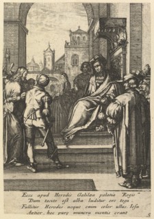 Christ Before Pilate, from The Passion of Christ, mid 17th century. Creator: Nicolas Cochin.