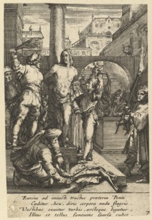 The Flagellation of Christ, from The Passion of Christ, mid 17th century. Creator: Nicolas Cochin.