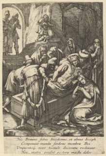 The Entombment, from The Passion of Christ, mid 17th century. Creator: Nicolas Cochin.