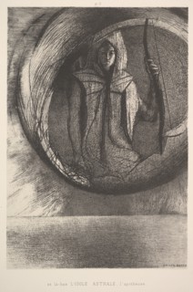 And over there, the Astral Idol, the Apotheosis, 1891. Creator: Odilon Redon.