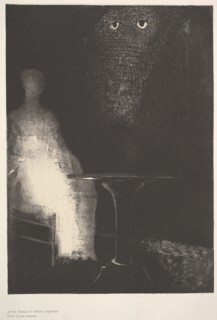 Below, I saw the vaporous contours of a human form, 1896. Creator: Odilon Redon.