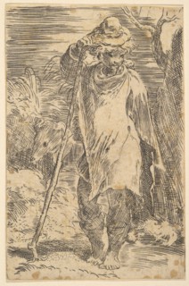 Standing Shepherd, early 16th century. Creator: Attributed to Parmigianino