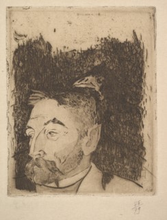Portrait of Stéphane Mallarmé, 1891. Creator: Paul Gauguin.