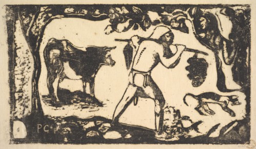 Tahitian Carrying Bananas, 1898-99. Creator: Paul Gauguin.