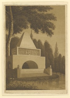 Temple Monument in a Park on a Lake. Creator: Peter Speeth.