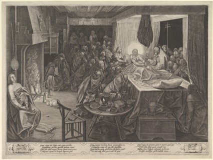 The Death of the Virgin, 1574. Creator: Philip Galle.