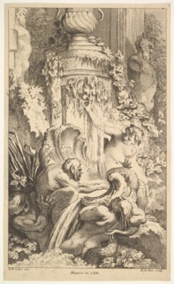 Naiades, Tritons and the Bath of Priap, 1736. Creator: Pierre Alexandre Aveline.