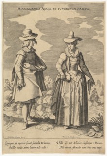 Adolescentis Angli et Iuvenculae Habitus, from Fashions of Different Nations.n.d. Creator: Pieter de Jode I.