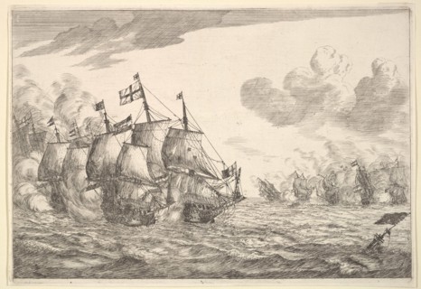 Naval Battle, 17th century. Creator: Reinier Zeeman.
