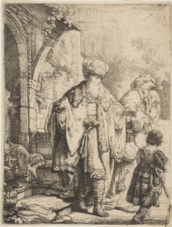 Abraham Casting Out Hagar and Ishmael, 1637. Creator: Rembrandt Harmensz van Rijn.