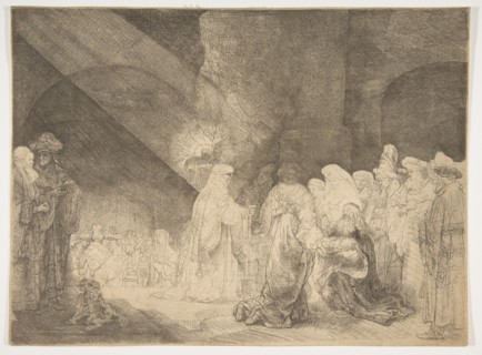 The Presentation in the Temple: Oblong Plate. Creator: Rembrandt Harmensz van Rijn.