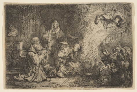 The Angel Departing from the Family of Tobias, 1641. Creator: Unknown.
