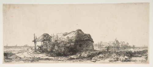 Landscape with a Cottage and a Haybarn, 1641. Creator: Rembrandt Harmensz van Rijn.