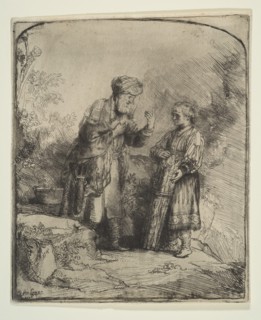Abraham and Isaac, 1645. Creator: Rembrandt Harmensz van Rijn.