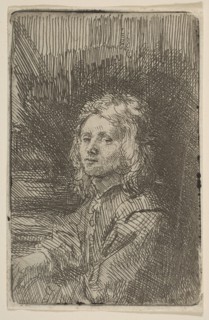 Young Man, Half-Length, 1620-69. Creator: Workshop of Rembrandt