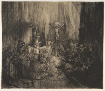 Christ Crucified between the Two Thieves: The Three Crosses, ca. 1660. Creator: Rembrandt Harmensz van Rijn.